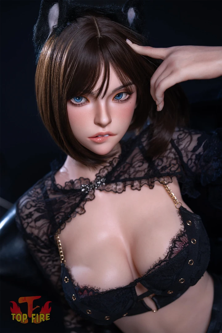 Top Fire Doll 158cm D-cup Silicone Sex doll Ada with Ros head T05
